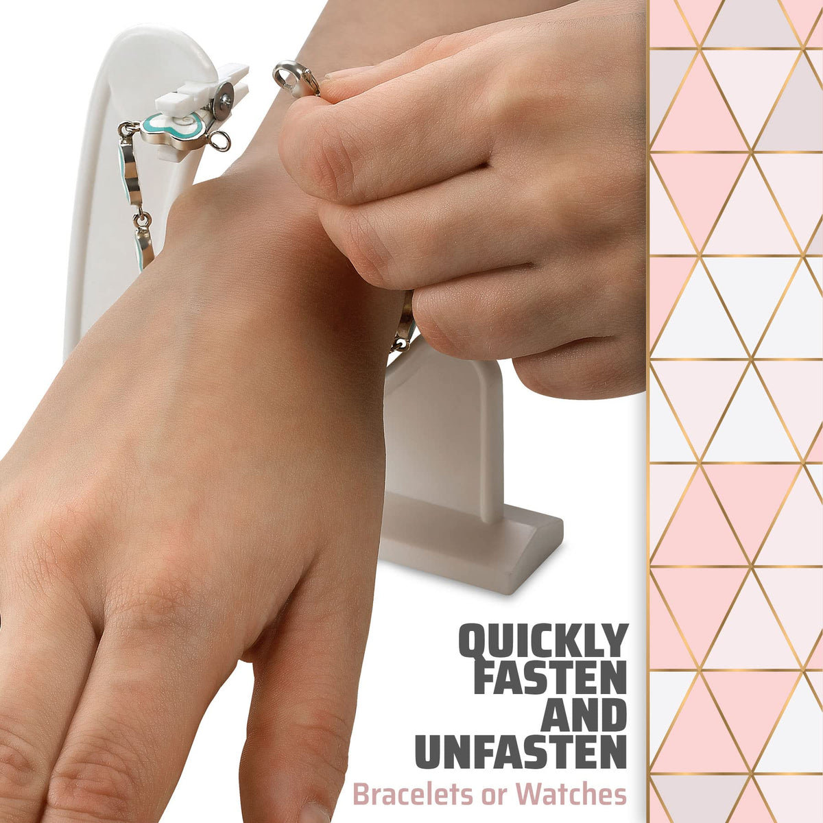Bracelet Helper Tool to Put on Jewelry Yourself - Easy-to-Use Bracelet Clasp Helper for Costume, Fine Jewelry & Watches - Portable Jewelry Fastener Assistance Tool - Gift for Women
