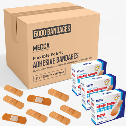 Flexible Fabric Bandages - Flex Fabric Adhesive Bandages Finger-Tip, Knuckles and Thumb for Finger Care and to Protect W