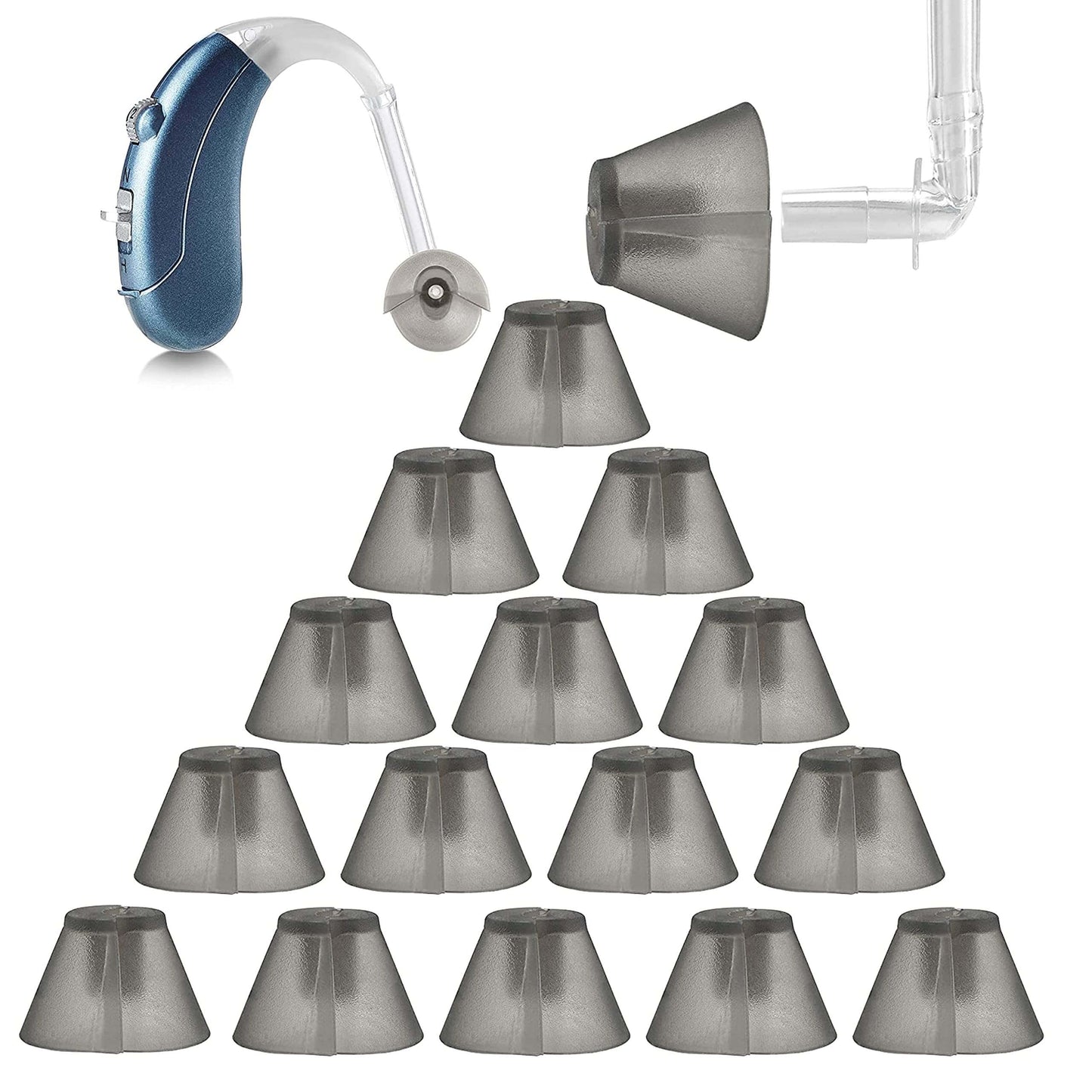 Hearing Aid Standard Receiver Tulip Domes Compatible with GN Resound Sure Fit - Universal Invisible Tip Replacement Ear 