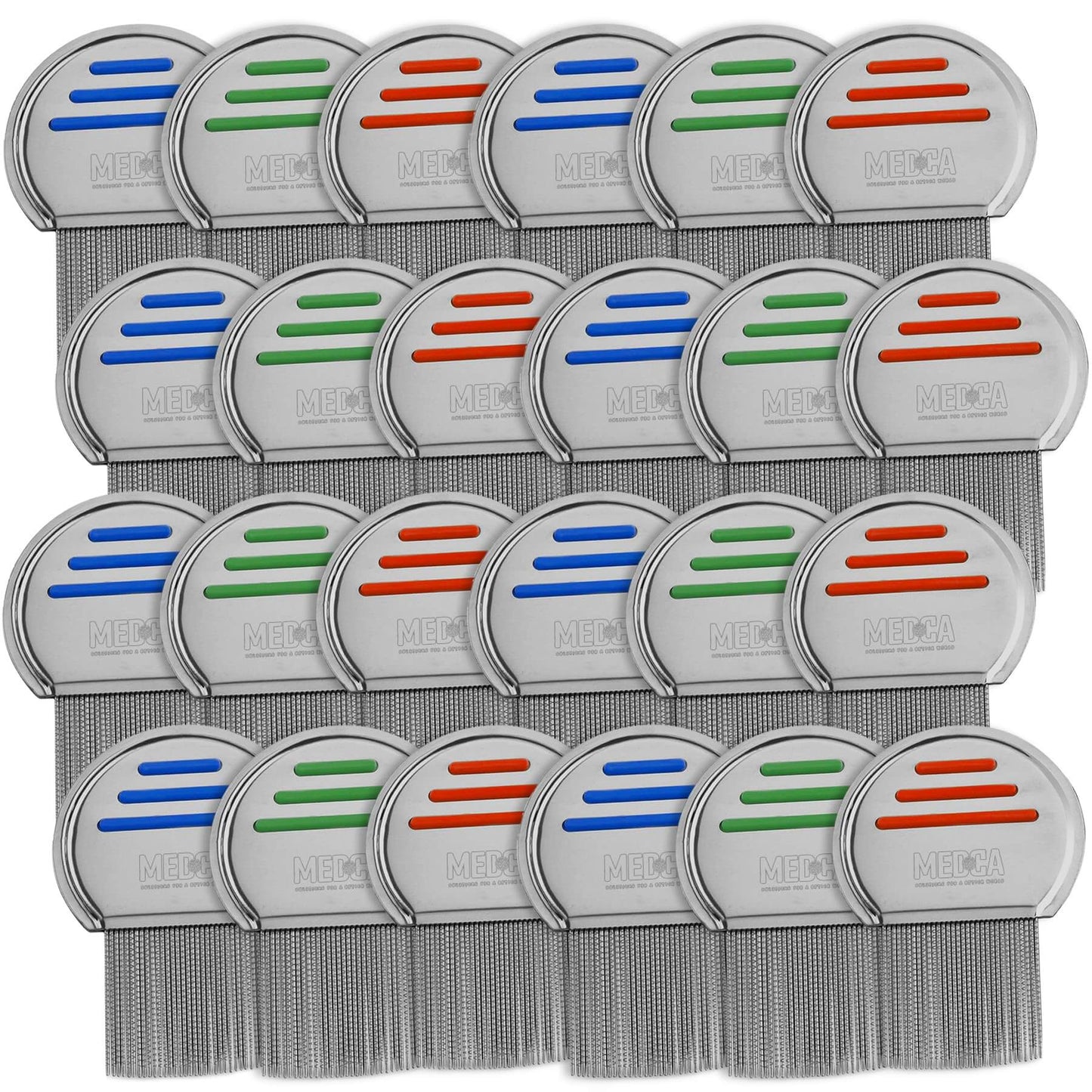 Lice Comb - (Pack of 24) Head Lice Treatment that's Individually Packaged Professional Stainless Steel Louse and Nit Com