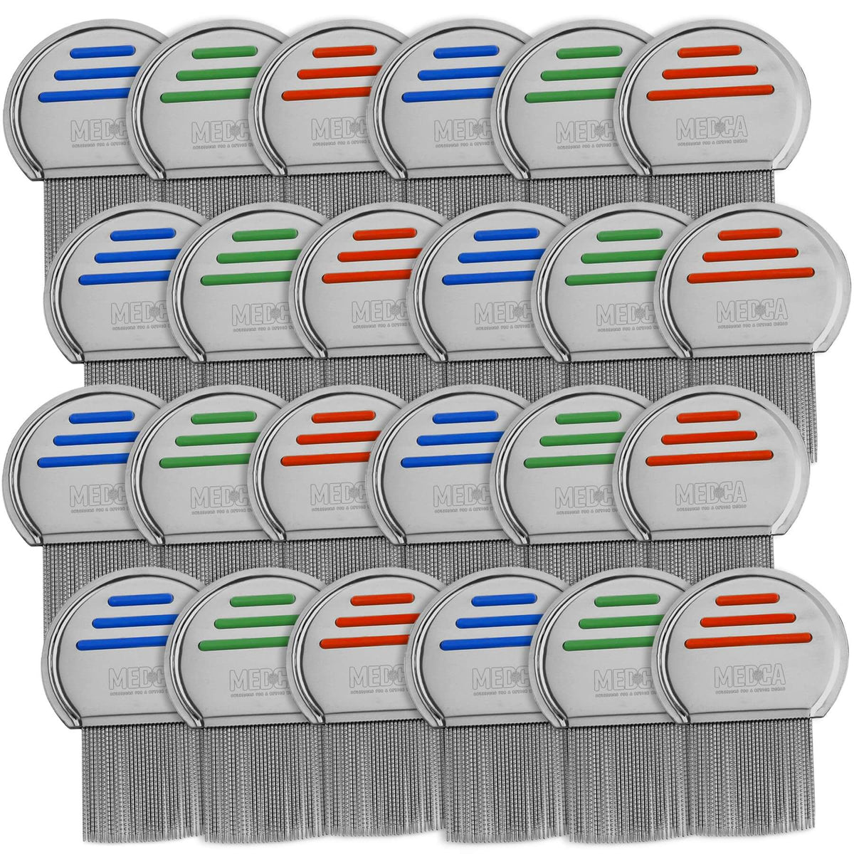 Lice Comb - (Pack of 24) Head Lice Treatment that's Individually Packaged Professional Stainless Steel Louse and Nit Com