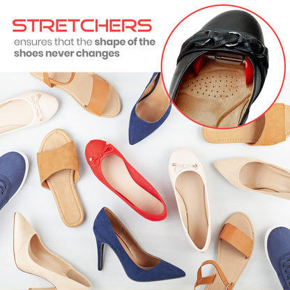 Shoe Stretcher Total of 4 Stretchers, 2 Pairs, Red