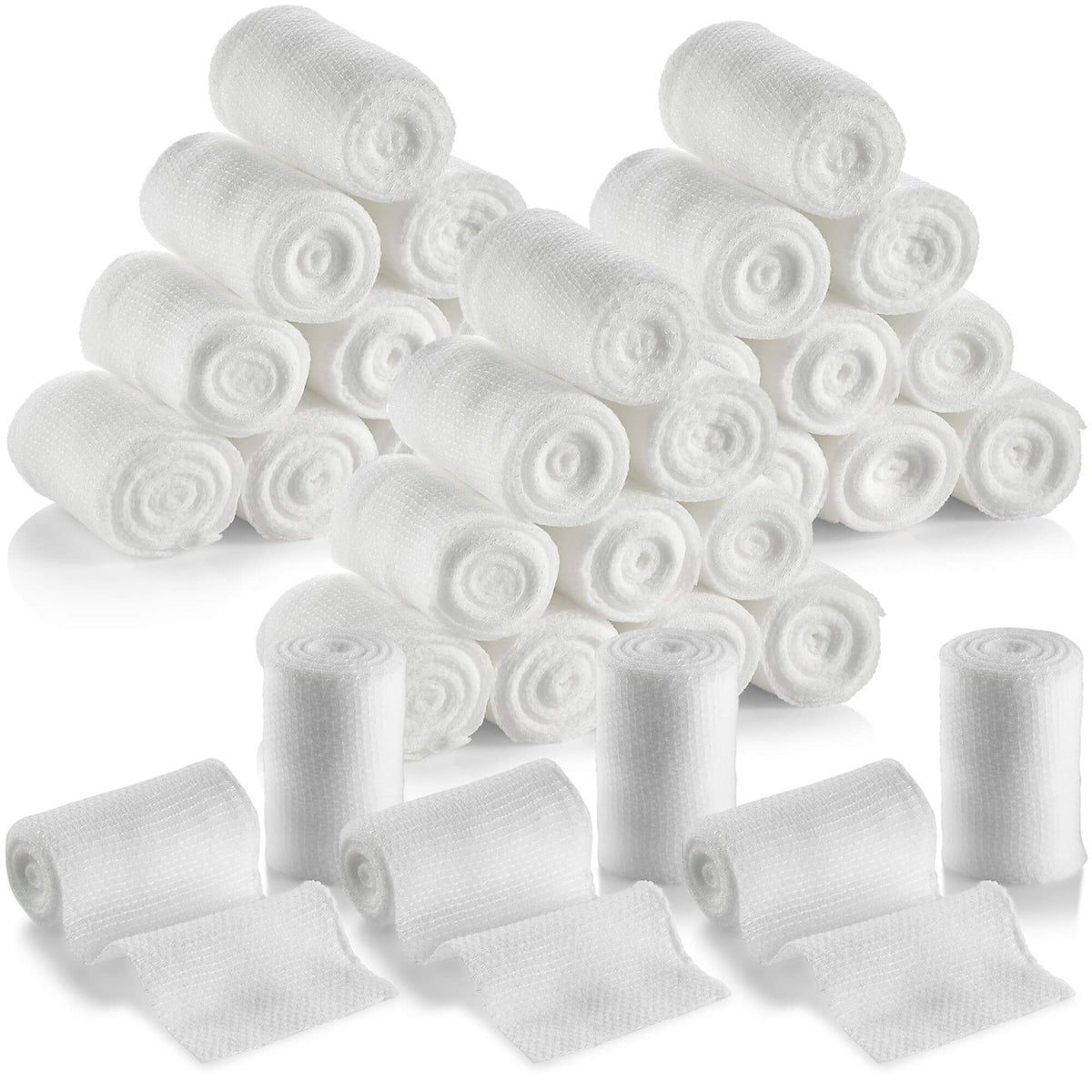 Gauze Bandage Rolls - (36 Pack) 2 in x 4.1 Yards Per Roll of Medical Grade Gauze Bandage and Stretch Wrapping for Dressi