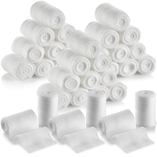 Gauze Bandage Rolls - (36 Pack) 2 in x 4.1 Yards Per Roll of Medical Grade Gauze Bandage and Stretch Wrapping for Dressi