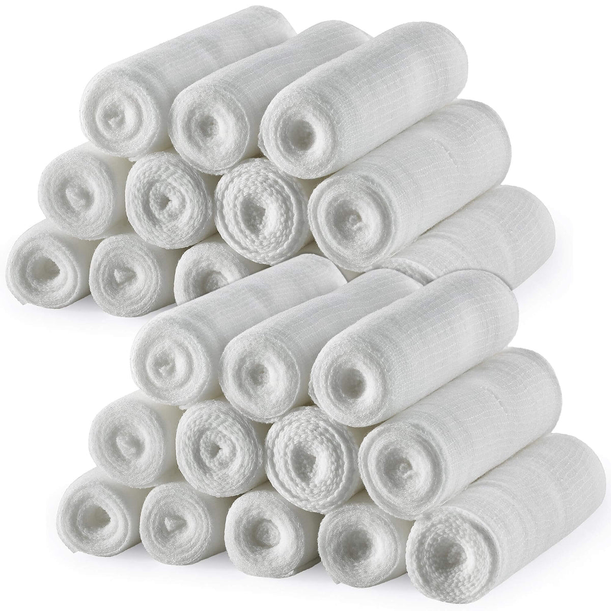 Gauze Bandage Rolls - (24 Pack) 3 in x 4.1 Yards Per Roll of Medical Grade Gauze Bandage and Stretch Bandage Wrapping fo