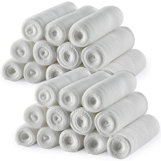 Gauze Bandage Rolls - (24 Pack) 3 in x 4.1 Yards Per Roll of Medical Grade Gauze Bandage and Stretch Bandage Wrapping fo