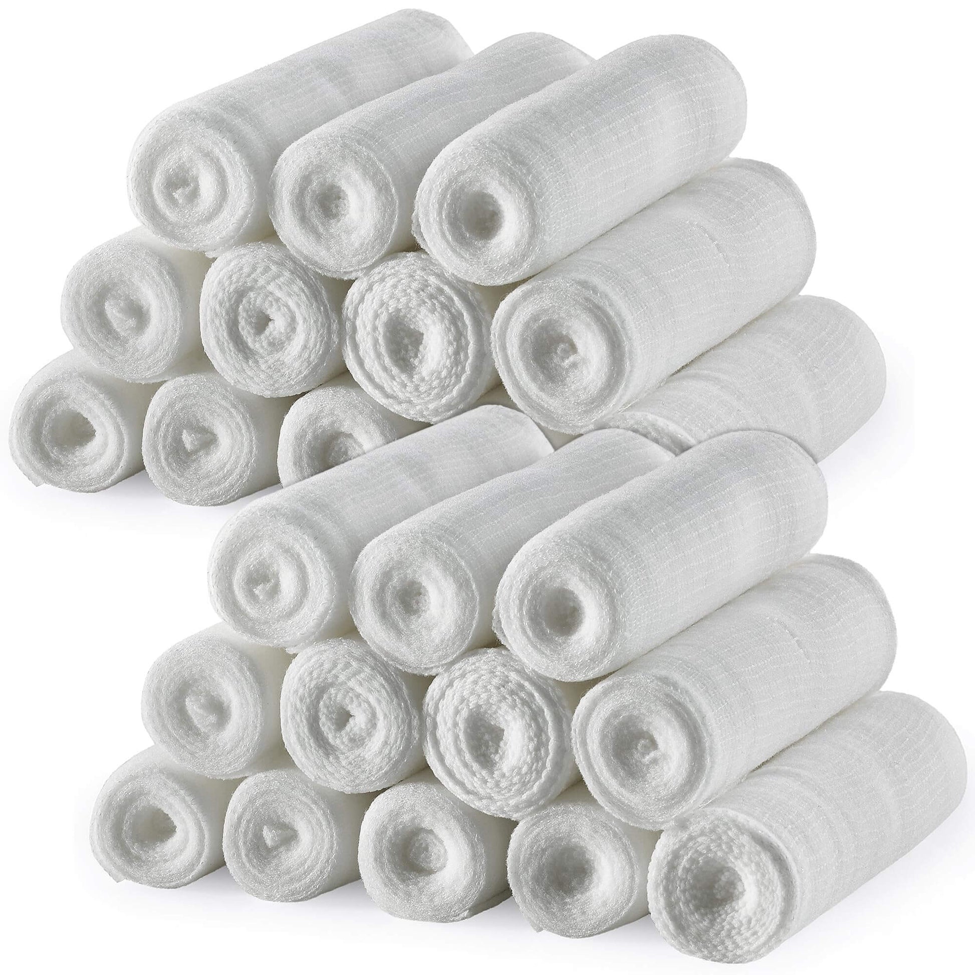 Gauze Bandage Rolls - (24 Pack) 4 in x 4.1 Yards Per Roll of Medical Grade Gauze Bandage and Stretch Bandage Wrapping fo