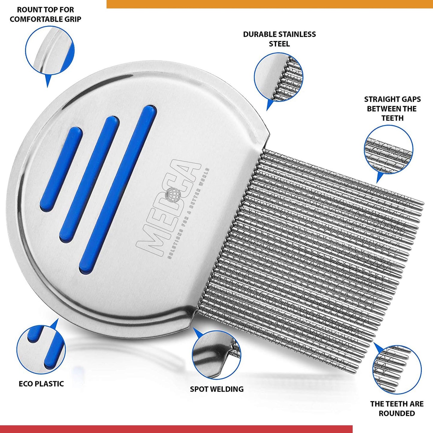 Lice Comb - (Pack of 12) Head Lice Treatment that's Individually Packaged Professional Stainless Steel Louse and Nit Combs Removes Eggs with Rounded Tips for Comfort