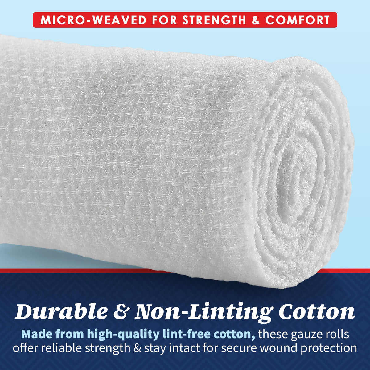Gauze Bandage Rolls - (12 Pack) 4 in x 4.1 Yards Per Roll of Medical Grade Gauze Bandage and Stretch Bandage Wrapping for Dressing All Types of Wounds and First Aid Kit by, (4-Inch, 12 Pcs)