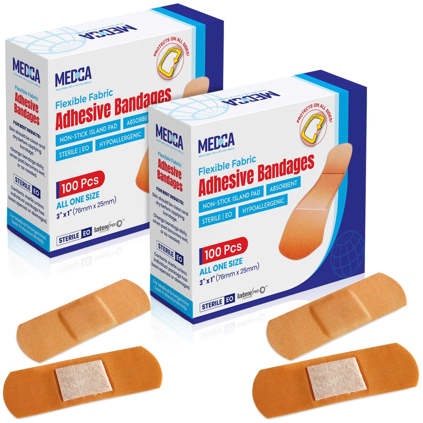Flexible Fabric Bandages - Flex Fabric Adhesive Bandages Finger-Tip Bandages Knuckles and Thumb Bandages for Finger Care