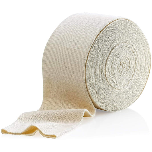 Elastic Tubular Support Bandage Size E, 10M Box - Natural Color (3.5" X 33 feet ) For Large Knee Support Bandage -Medium