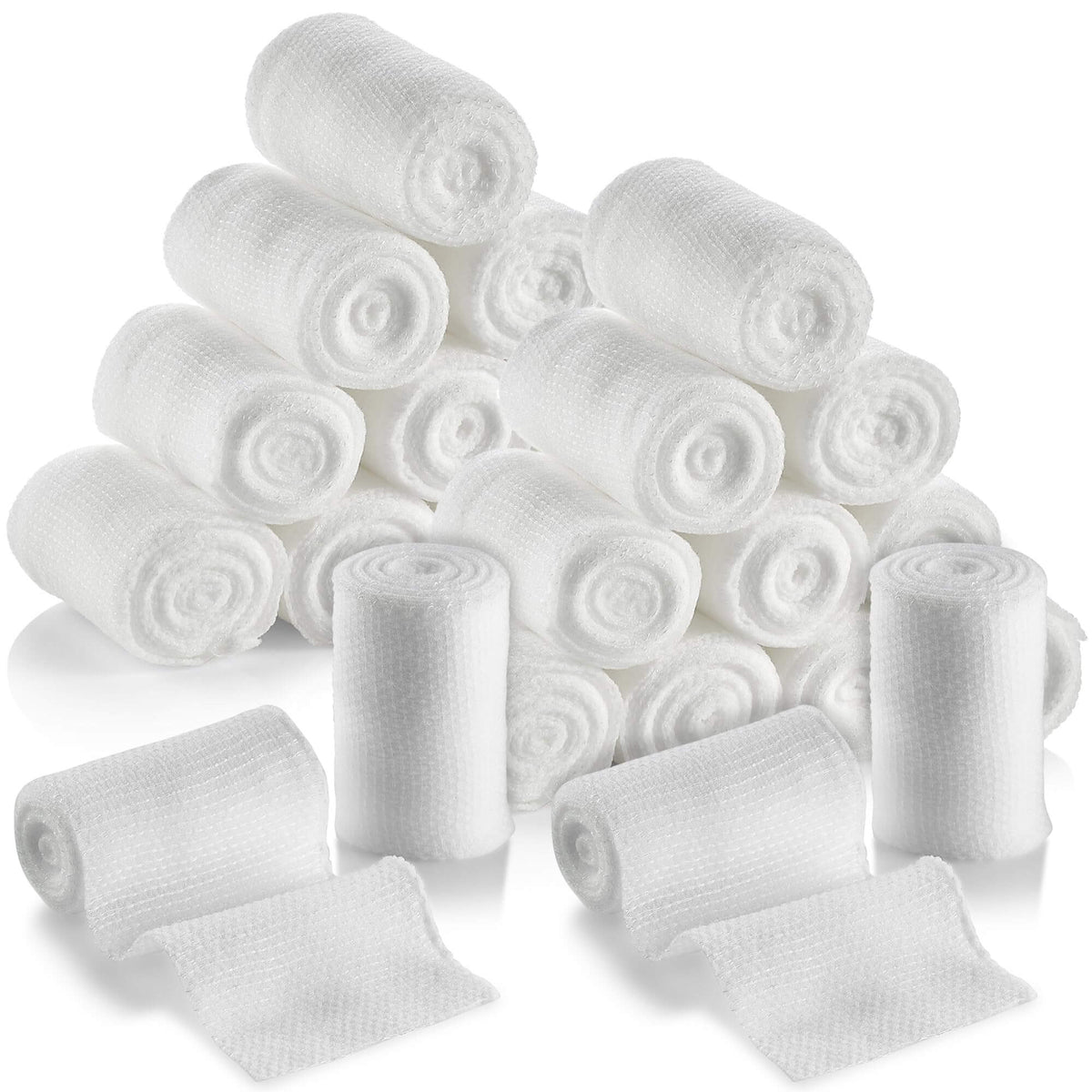 Gauze Bandage Rolls - (24 Pack) 2 in x 4.1 Yards Per Roll of Medical Grade Gauze Bandage and Stretch Bandage Wrapping fo