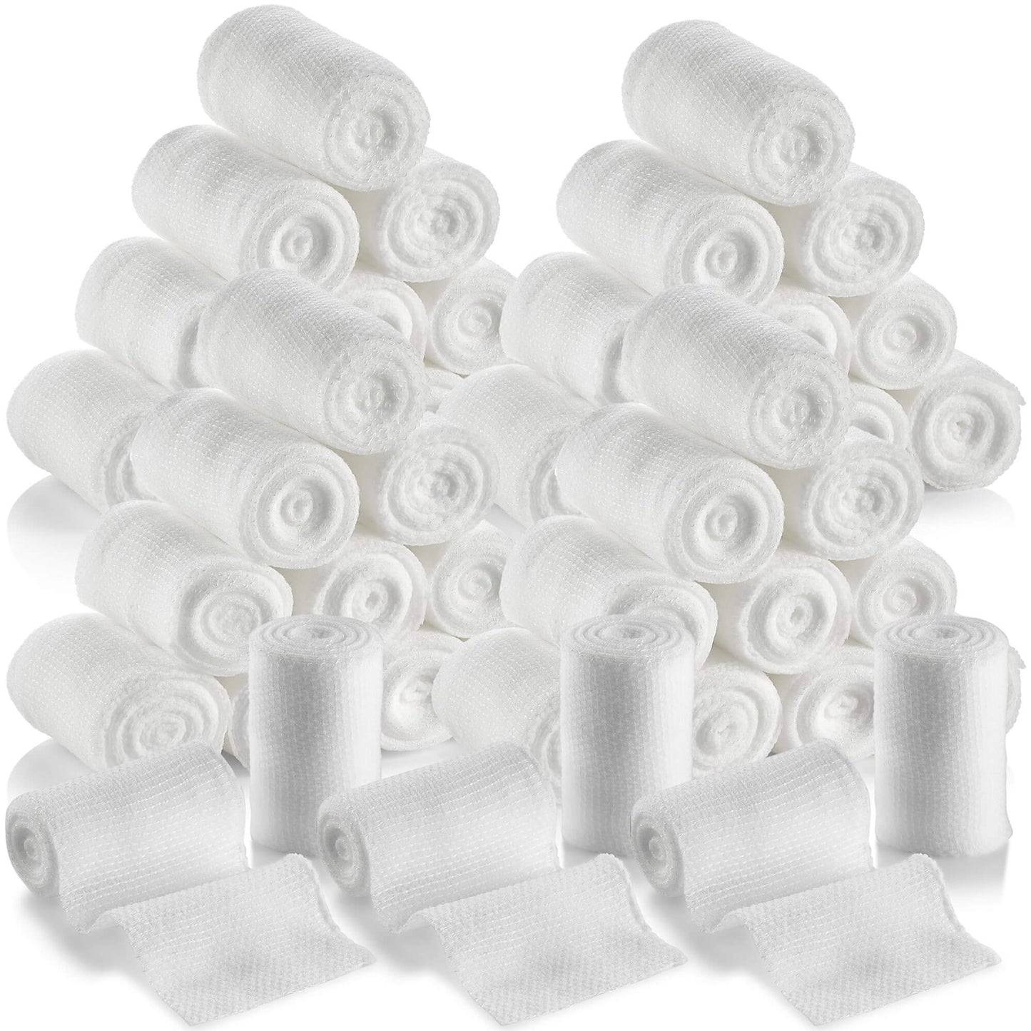 Gauze Bandage Rolls - (48 Pack) 2 in x 4.1 Yards Per Roll of Medical Grade Gauze Bandage and Stretch Wrapping for Dressi