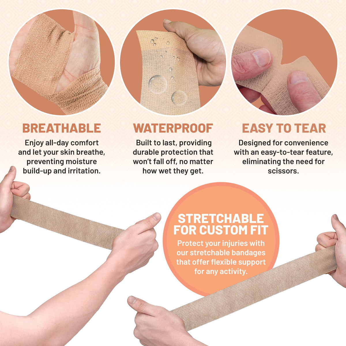 Gauze Bandage Rolls - (12 Pack) 2 in x 4.1 Yards Per Roll of Medical Grade Gauze Bandage and Stretch Bandage Wrapping for Dressing All Types of Wounds and First Aid Kit by, (2-Inch, 12 Pcs)