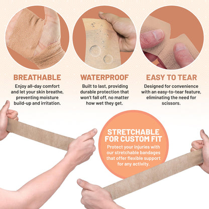 Gauze Bandage Rolls - (12 Pack) 2 in x 4.1 Yards Per Roll of Medical Grade Gauze Bandage and Stretch Bandage Wrapping for Dressing All Types of Wounds and First Aid Kit by, (2-Inch, 12 Pcs)