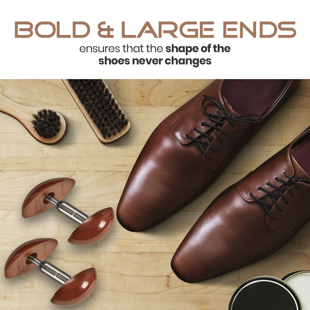 Shoe Stretcher Total of 2 Stretchers, 1 Pair, Brown