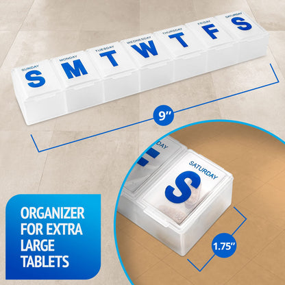 Weekly Pill Organizer, 7-Day Pill Planner Extra Large