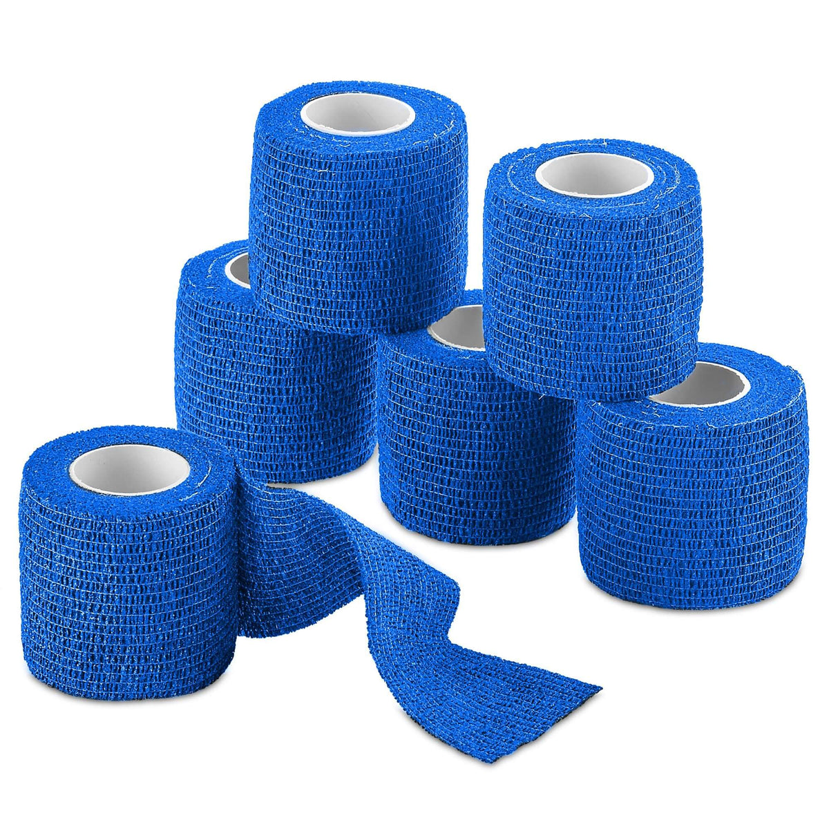 6 Pack, Self Adherent Cohesive Tape - 2” x 5 Yards, Self Adhesive Bandage Rolls & Sports Athletic Wrap for Ankle, Wrist,
