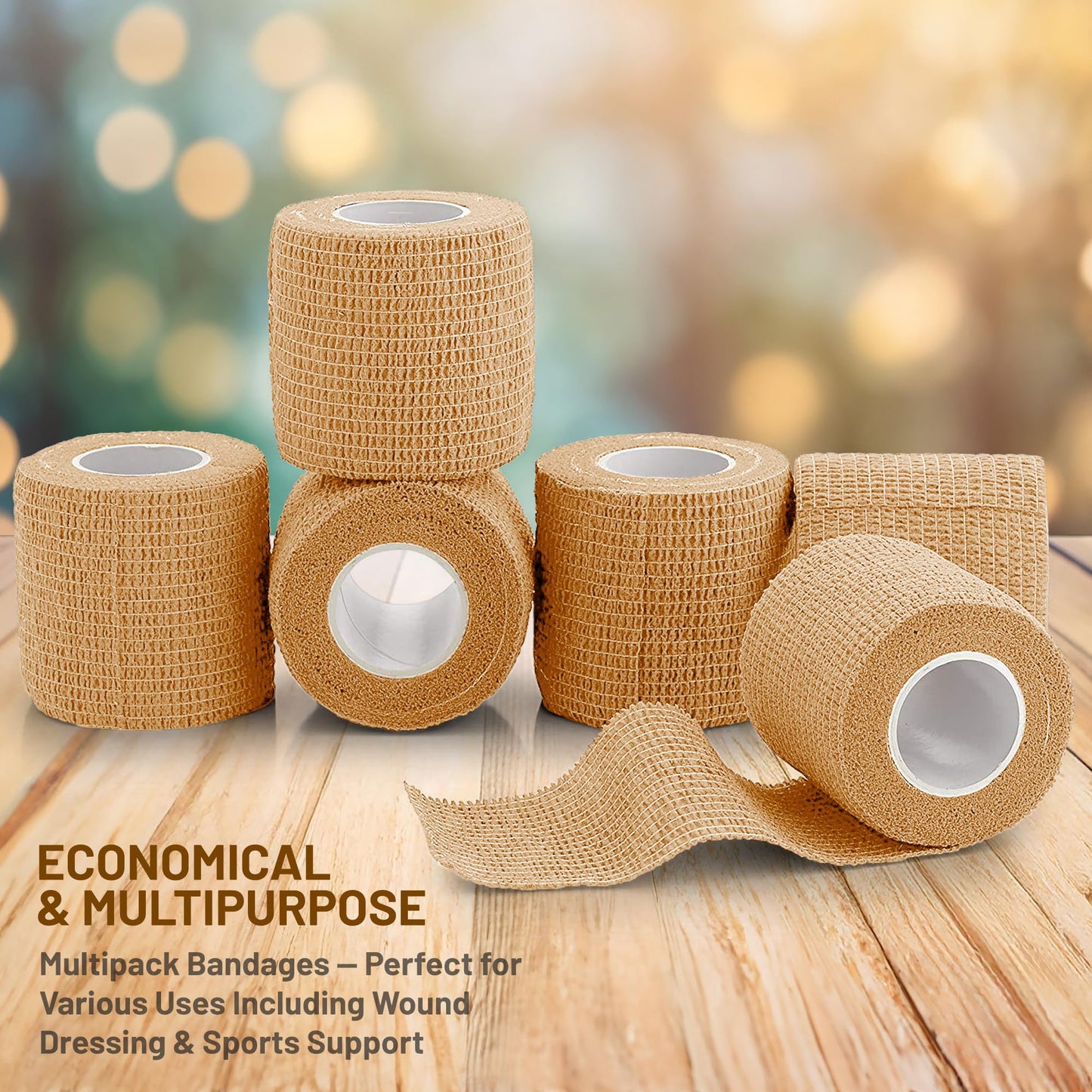 Gauze Bandage Rolls - (12 Pack) 2 in x 4.1 Yards Per Roll of Medical Grade Gauze Bandage and Stretch Bandage Wrapping for Dressing All Types of Wounds and First Aid Kit by, (2-Inch, 12 Pcs)