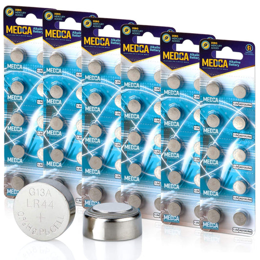 1.5V Alkaline Batteries - LR44 L1154 AG13 357 303 SR44 Battery - Button Coin Cell for Hearing Aids and Amplifiers, Toys,