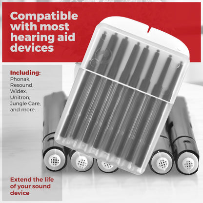 Hearing Aid Ear Wax Guard Filters - 5 Pack/40 Pieces Replacement Wax Filters Prevent Cerumen Dust and Grease Build Up Compatible w/ Phonak, Resound, Widex, Unitron and Jungle Care Hearing Aids